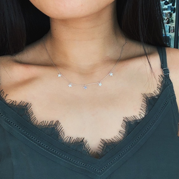 🆕Mini Star Charm Necklace Silver - Picture 4 of 7